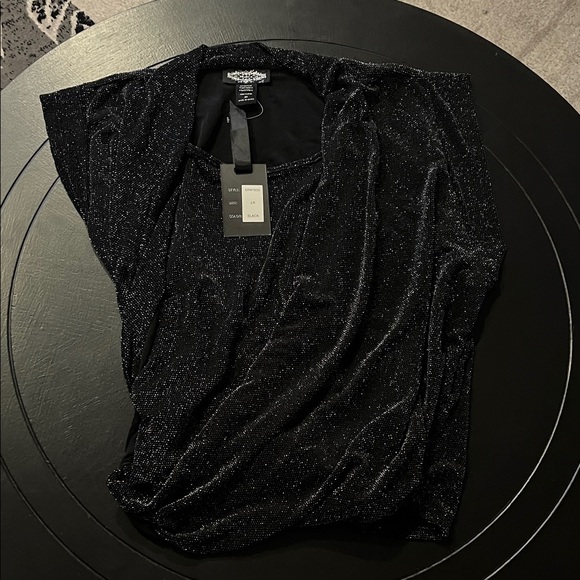 oliver.o Tops - 😻PLUS SIZE BEAUTY Elegant Black Shimmer Blouse